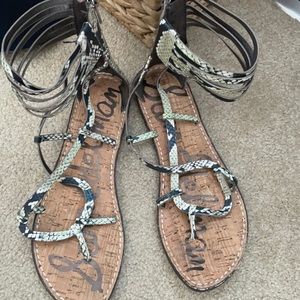 Sam Edelman glenda snake skin gladiator sandals 8